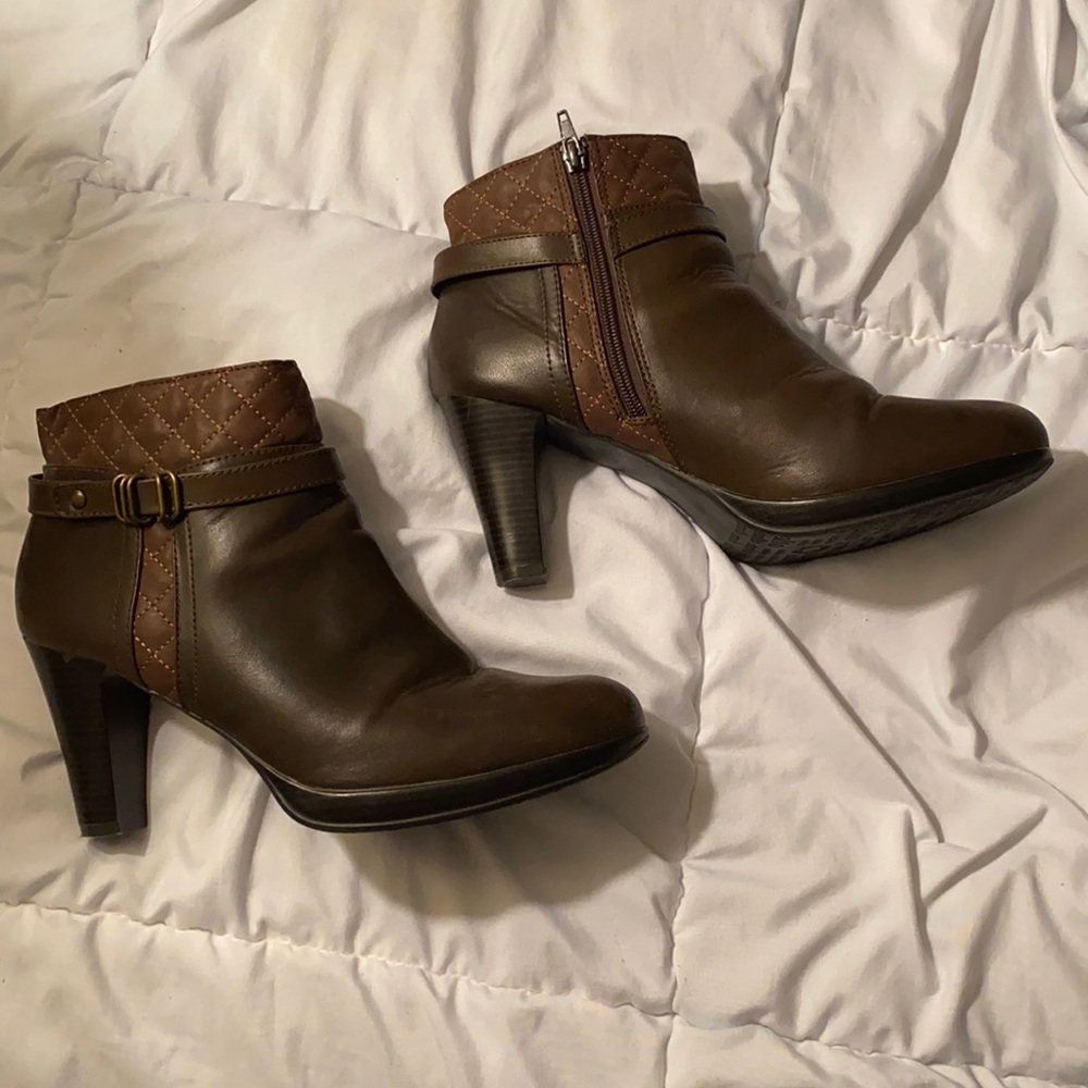 Rialto Brown Booties 3” Heel